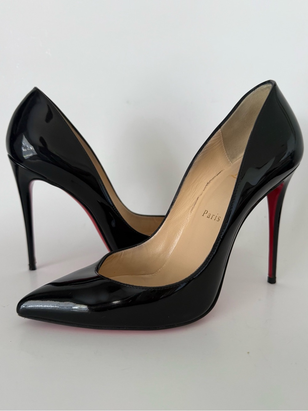 Christian Louboutin Kate 100MM Patent Leather Pumps Heels 38 EU